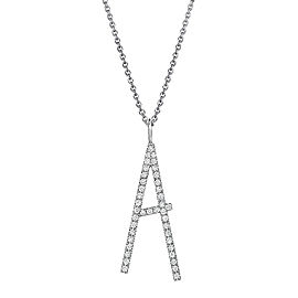 Mimi So Type Letter "A" Pave Diamond Pendant