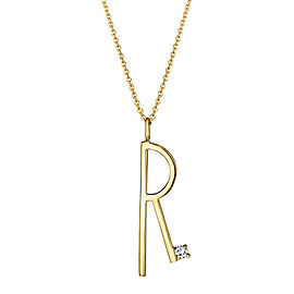 Mimi So Type Letter "R" Pendant