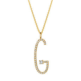 Mimi So Type Letter Pave "G" Pendant