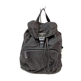 Prada Dark Brown Nylon Tessuto Backpack 863221