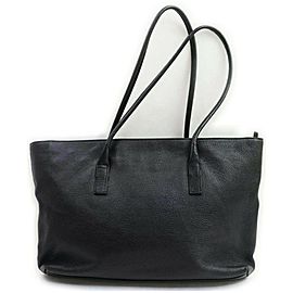 Prada Black Leather Shopper Tote Bag 862070