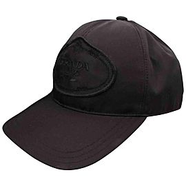 Prada 1hc274 Black Tessuto Nylon Baseball Cap Hat 861339