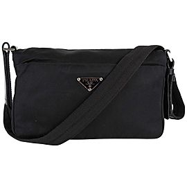 Prada Black Tessuto Nylon Messenger Shoulder bag 4PR1018