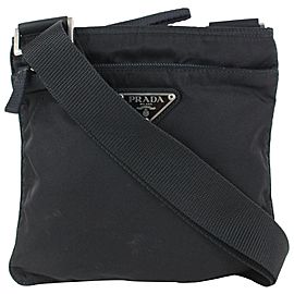 Prada Black Nylon Tessuto Messenger Crossbody Bag 910pr92