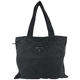 Prada Black Nylon Tessuto Shopper Tote Bag 3PR1021