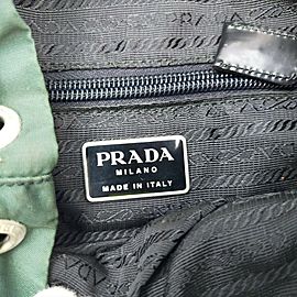 Prada Green Tessuto Nylon Twin Pocket Backpack 863285