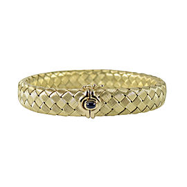 Roberto Coin 18K Yellow Gold Sapphire Woven Silk Bangle Bracelet