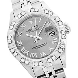 Rolex Datejust 6917 Stainless Steel Diamond and Sapphire 26mm Womens Watch