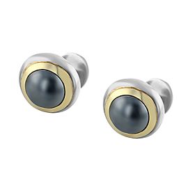 Tiffany & Co. Silver and Yellow Gold Hematite Cufflinks