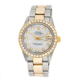 Rolex Datejust 69178 18k Yellow Gold & Stainless Steel with Custom Diamonds 31mm Womens Watch