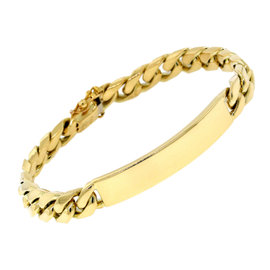 Tiffany & Co. Jewelry 18K Yellow Gold Curb Link Chain ID Bracelet