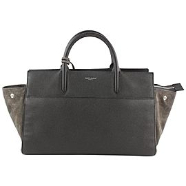 Saint Laurent Cabas Rive Gauche Anthracite Small 2way 16mz1019 Grey Leather Tote