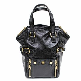 Saint Laurent Downtown 868591 Black Patent Leather Tote