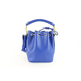 Saint Laurent Emmanuelle Bucket Classic Small 2way 1mz0130 Blue Leather Cross Body Bag