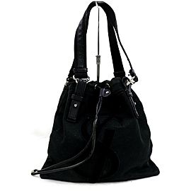 Saint Laurent YSL Kahala Black Drawstring Tote 872498