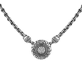 Scott Kay Silver with Diamond Pendant Necklace