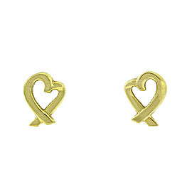 Tiffany & Co. Paloma Picasso 18k Yellow Gold Loving Heart Earrings