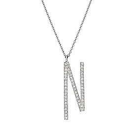 Mimi So Type Letter "N" Pave Diamond Pendant