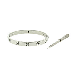 Cartier Love Bracelet 6 Diamond White Gold Size 16