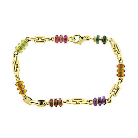 18k Yellow Gold Bvlgari Colored Stone Bracelet