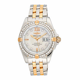 Breitling Cockpit B49350 Stainless Steel and 18K Yellow Gold Diamond Bezel Automatic 41mm Mens Watch