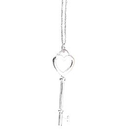 Tiffany & Co. 925 Sterling Silver Large Heart Key Necklace