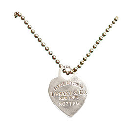 Tiffany & Co. 925 Sterling Silver Return Toe Heart Tag Necklace