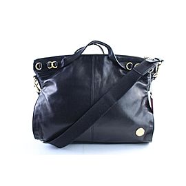 Vince Camuto Black Leather 2way Tote Bag 14MR0320