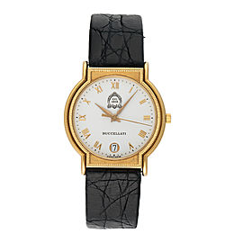 Buccellati Dal 1919 18K Yellow Gold & Leather Quartz 32mm Womens Watch