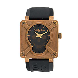 Bell & Ross Aviation BR 01 Skull Bronze BR0192-SKULL-BR 46mm Mens Watch