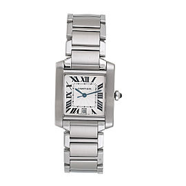 Cartier W51002Q3 Tank Francaise 2302 Steel Mens Watch