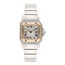 Cartier Santos 1567 Two Tone 18K Yellow Gold and Stainless Steel 26mm Womens Watch