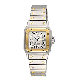 Cartier Santos 100 2319 Two Tone Stainless Steel and Yellow Gold Automatic 30mm Womens Watch