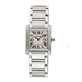 Cartier Tank Francaise W51011Q3 Stainless Steel Quartz 25mm Womens Watch