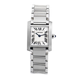 Cartier Tank Francaise Stainless Steel Quartz Womens 25mm Watch