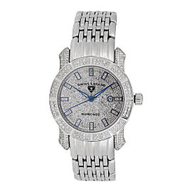 Swiss Legend SL-23024F Stainless Steel & Diamond Quartz Marquise Collection 34mm Womens Watch