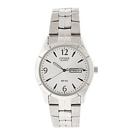 Citizen Quartz Day Date Silver Men's Watch BF0590