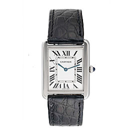 Cartier Tank Solo 2715 Stainless Steel 34.8mm Quartz Mens Watch