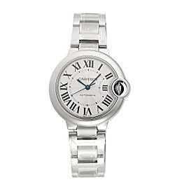 Cartier Ballon Bleu W6920071 Stainless Steel Automatic Silver Dial 33mm Womens Watch