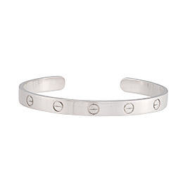 Cartier Love Cuff Bracelet 18K White Gold Size 17