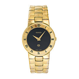 Gucci 3300L Gold Plated Quartz 26.5mm Womens Watch