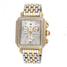 Michele Deco MW06P01C5983 Two-Tone Gold Plated & Stainless Steel High Shine Diamond 33mm Womens Watch