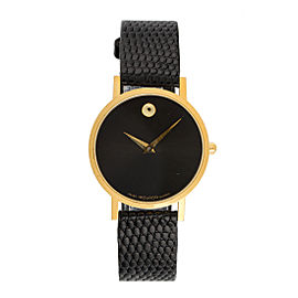 Movado Museum 87.45.882 Gold Plated Quartz Womens 30mm Watch