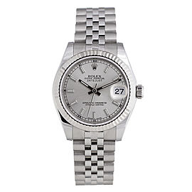 Rolex Datejust Steel and White Gold Silver Stick Dial 31mm Watch