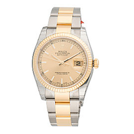 Rolex Datejust 116233CHSO Champagne Dial Steel and 18K Yellow Gold Oyster 36mm Mens Watch