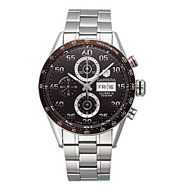 Tag Heuer Carrera CV2A12 Stainless Steel Automatic Chocolate Dial 43mm Mens Watch