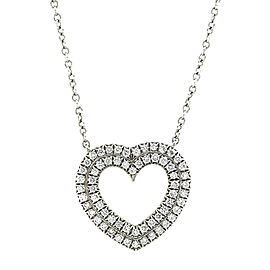 Tiffany & Co. Platinum and Diamond Heart Necklace