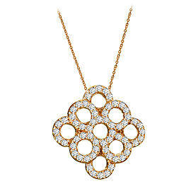 18k Rose Gold White Diamond Pendant