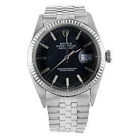 Rolex Oyster Perpetual Datejust 16014 Steel and White Gold Mens Watch